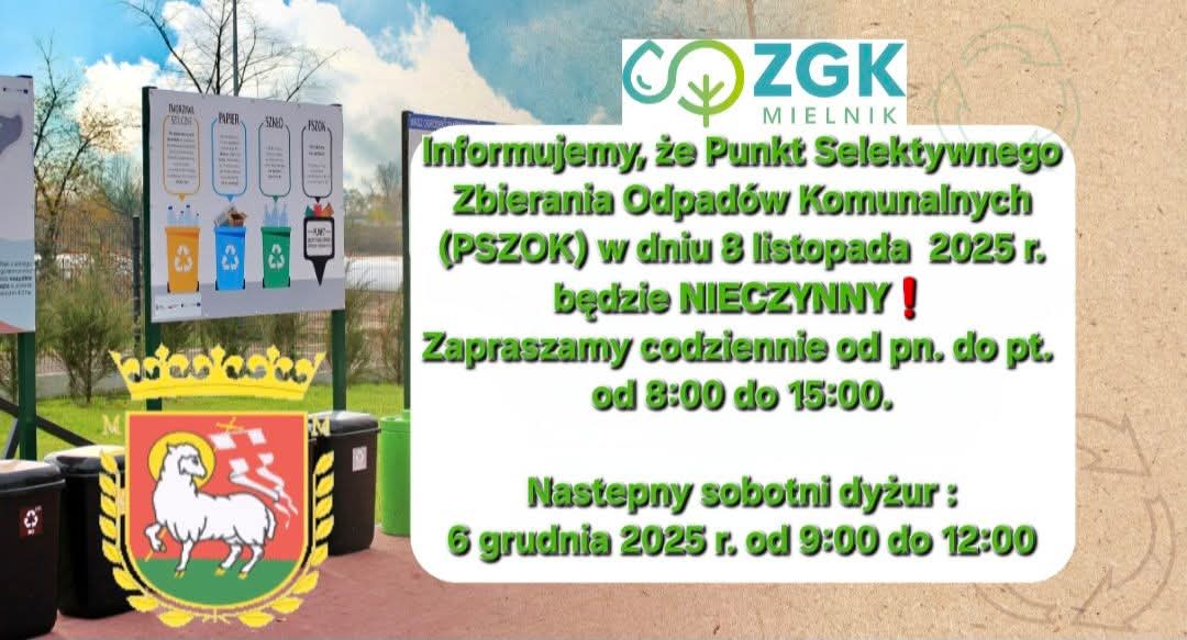 zmiana godzin otwarcia PSZOK