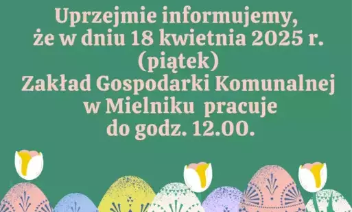 Zdjęcie do Skrócone godziny pracy