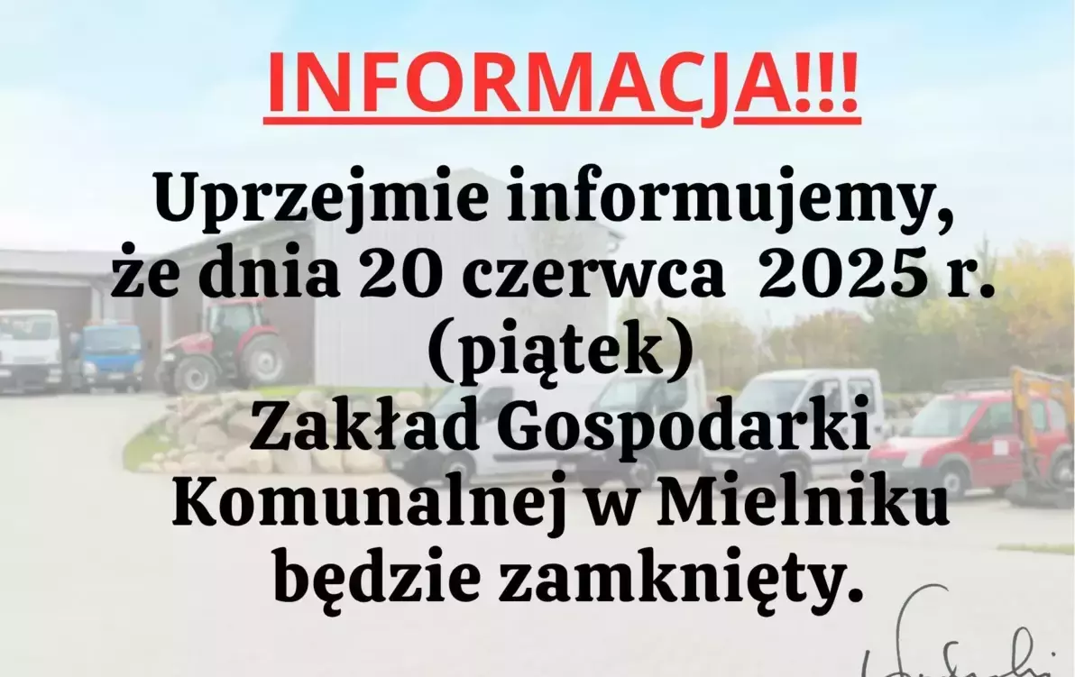 Zdjęcie do Dzień wolny od pracy - 20 czerwca 2025 r.  (piątek)