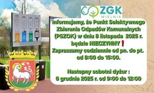 zmiana godzin otwarcia PSZOK