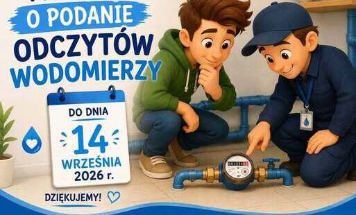 prośba o podanie odczytów wodomierzy do 14 września